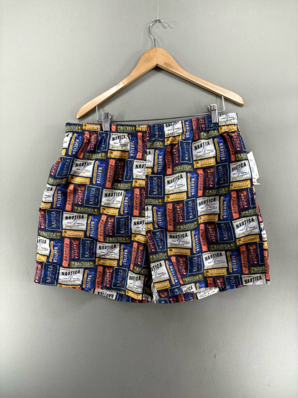 Nautica Swim Trunks Mens Size XLAll Over Print Mesh Brief Lined Retro NWT